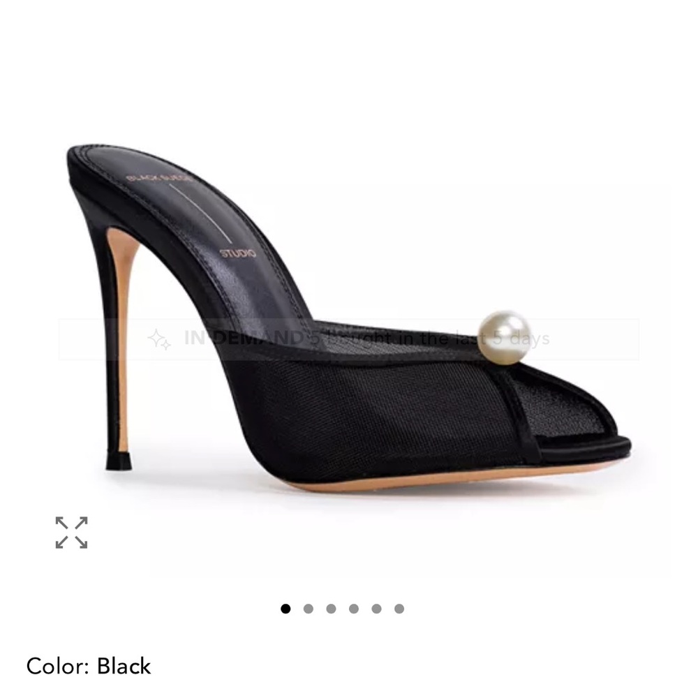 Black Suede Studio Sadie Faux Pearl Miles